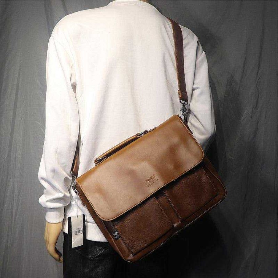 Accs & Bags & Shoes The Korean Fashion | Faux Leather Briefcase Bag