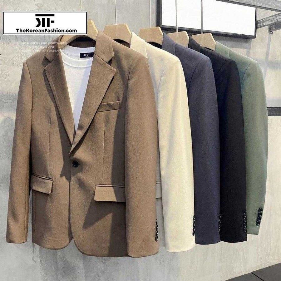 Clothing The Korean Fashion | Drape Casual Suit Jacket