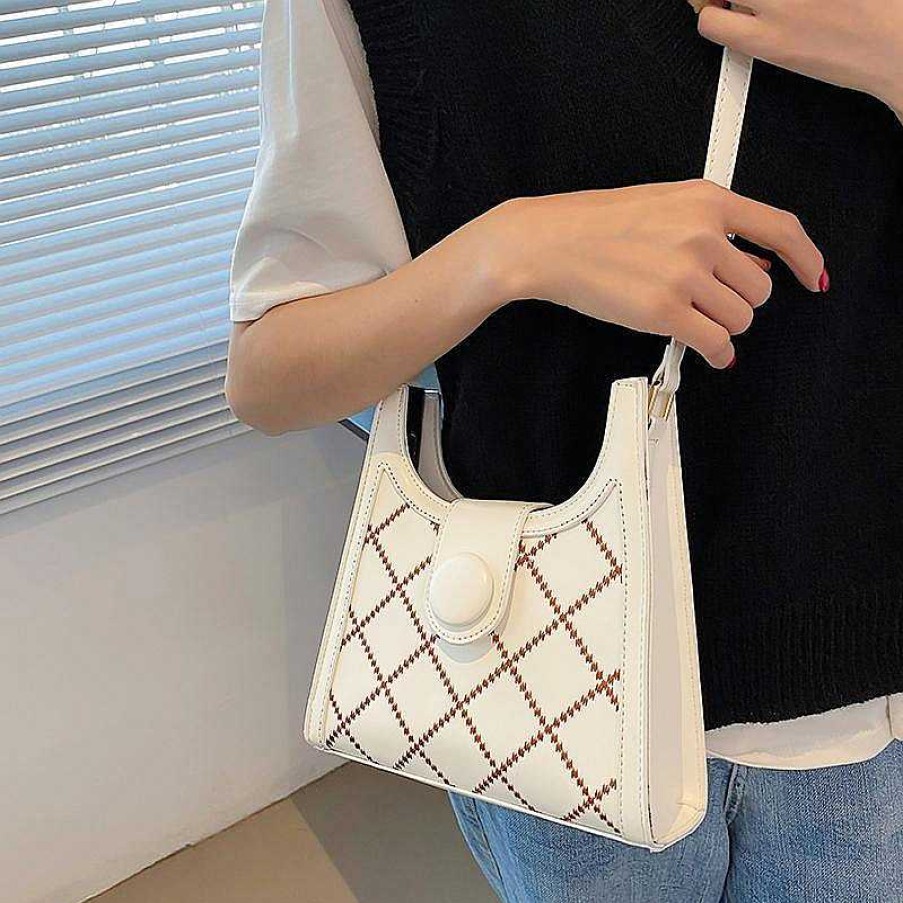 Women The Korean Fashion | Lattice Small Square Bag