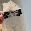 Women The Korean Fashion Hair Accessories | Zircon Tassel Scrunchies