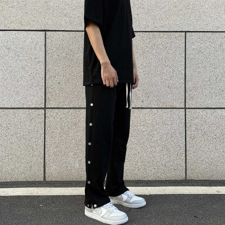 Clothing The Korean Fashion Slim Fit | Slit Buttons Sweatpants