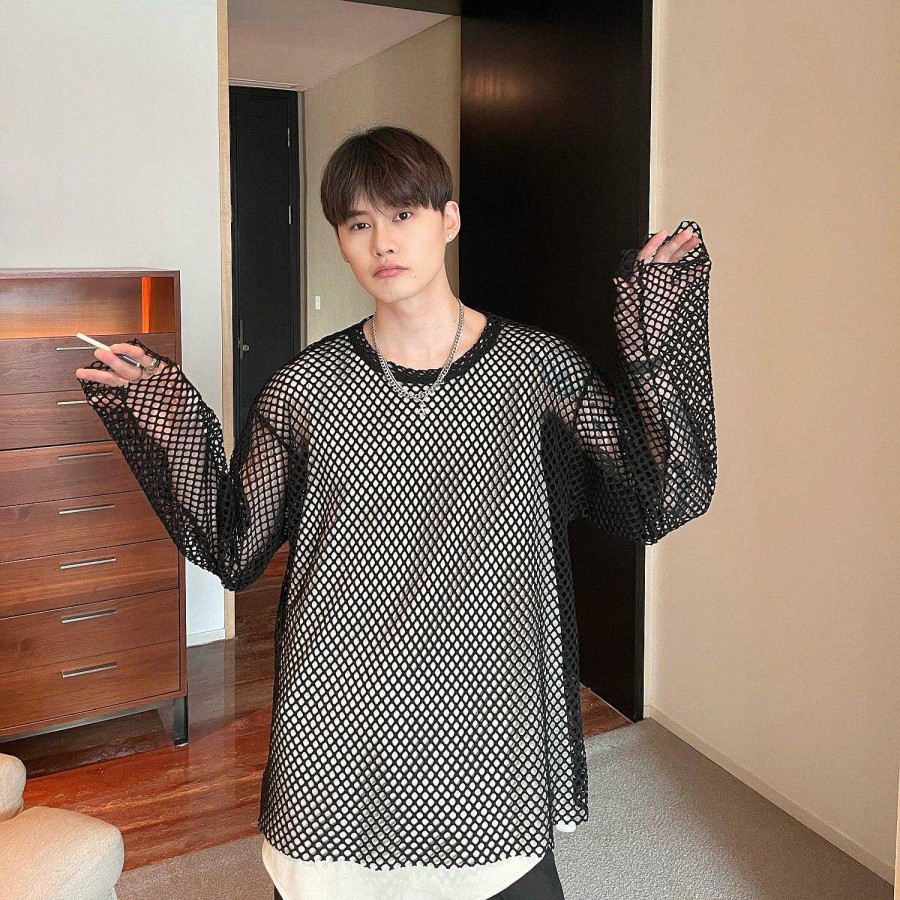 Clothing The Korean Fashion | Oversized Mesh T-Shirt