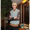 Clothing The Korean Fashion | V-Neck Knitted Vest Light Biue