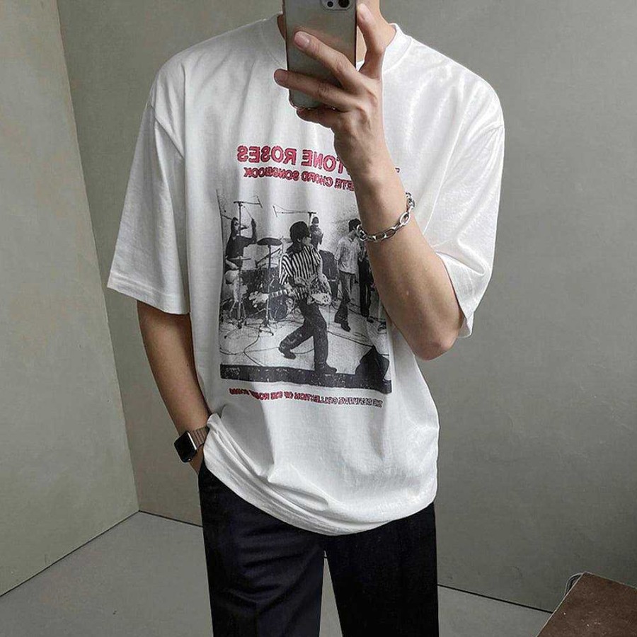 Clothing The Korean Fashion | Hip Hop Band Graphic T-Shirt