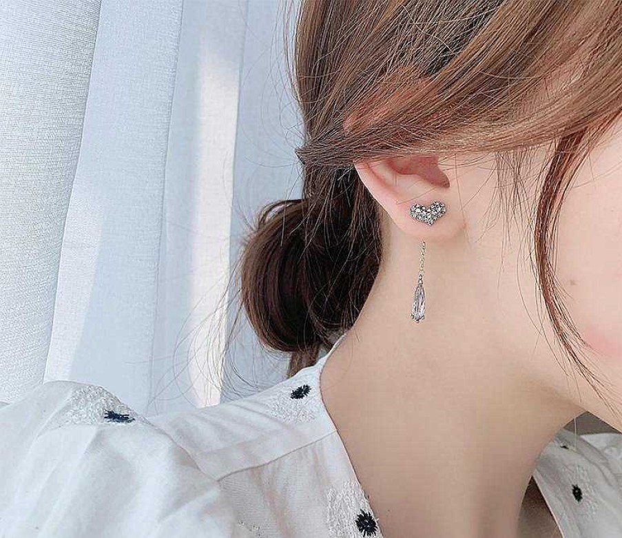 Women The Korean Fashion Earrings | Love Tassel Earrings Love Earrings