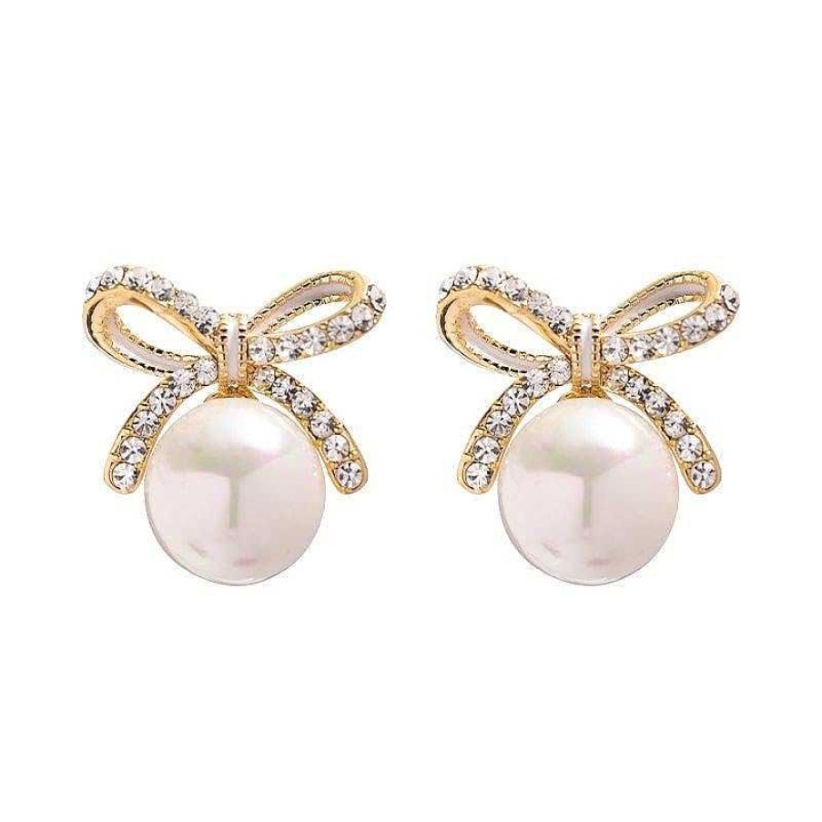 Women The Korean Fashion Earrings | Pearl Earrings Golden