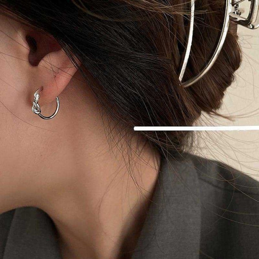 Women The Korean Fashion Earrings | Metal Hoop Earrings