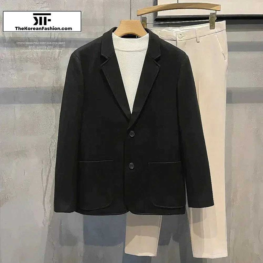 Casual Style Clothes The Korean Fashion | Casual Wool Suit Jacket