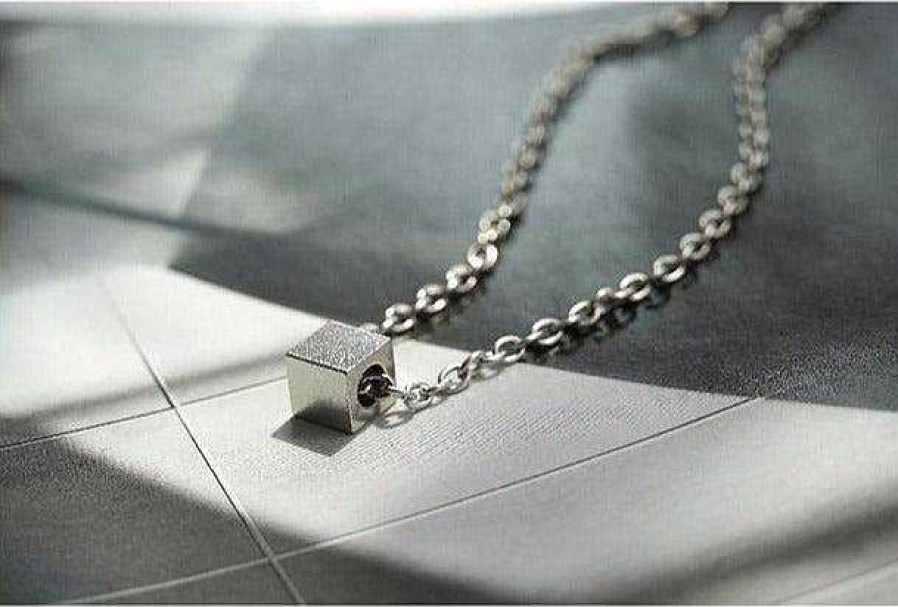 Women The Korean Fashion Necklaces | Square Pendant Necklace