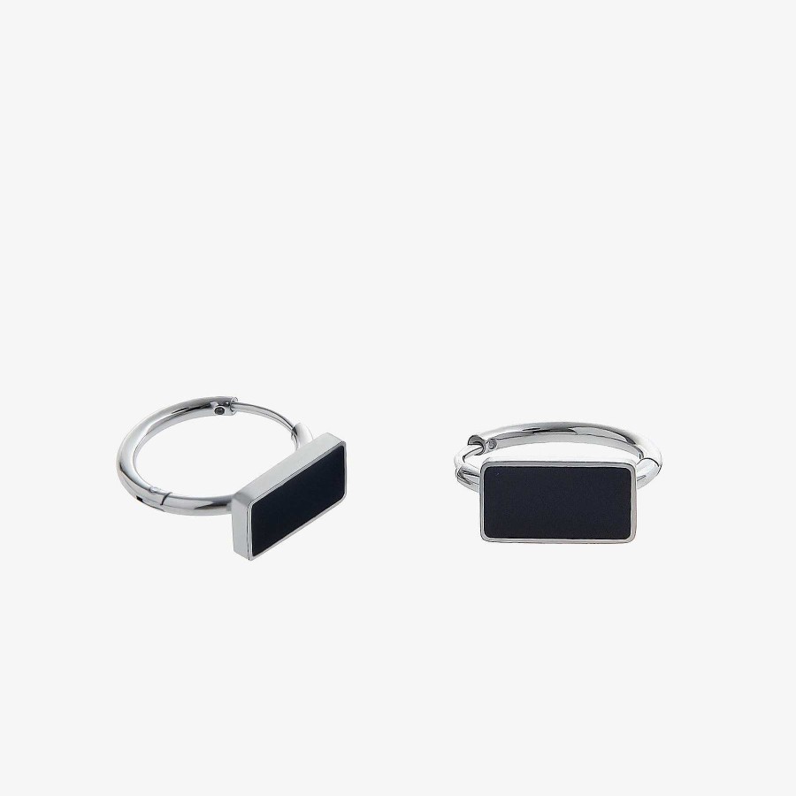 Accs & Bags & Shoes The Korean Fashion | Black Square Earrings Pair Of Black