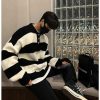 Clothing The Korean Fashion | Knitted Striped Polo Shirt