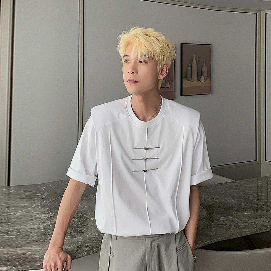 Clothing The Korean Fashion | Two Piece T-Shirt With Shoulder Pads