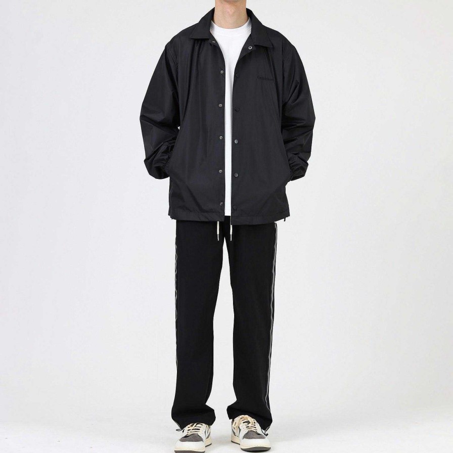 Clothing The Korean Fashion Slim Fit | Coach Lapel Spring Jacket Black