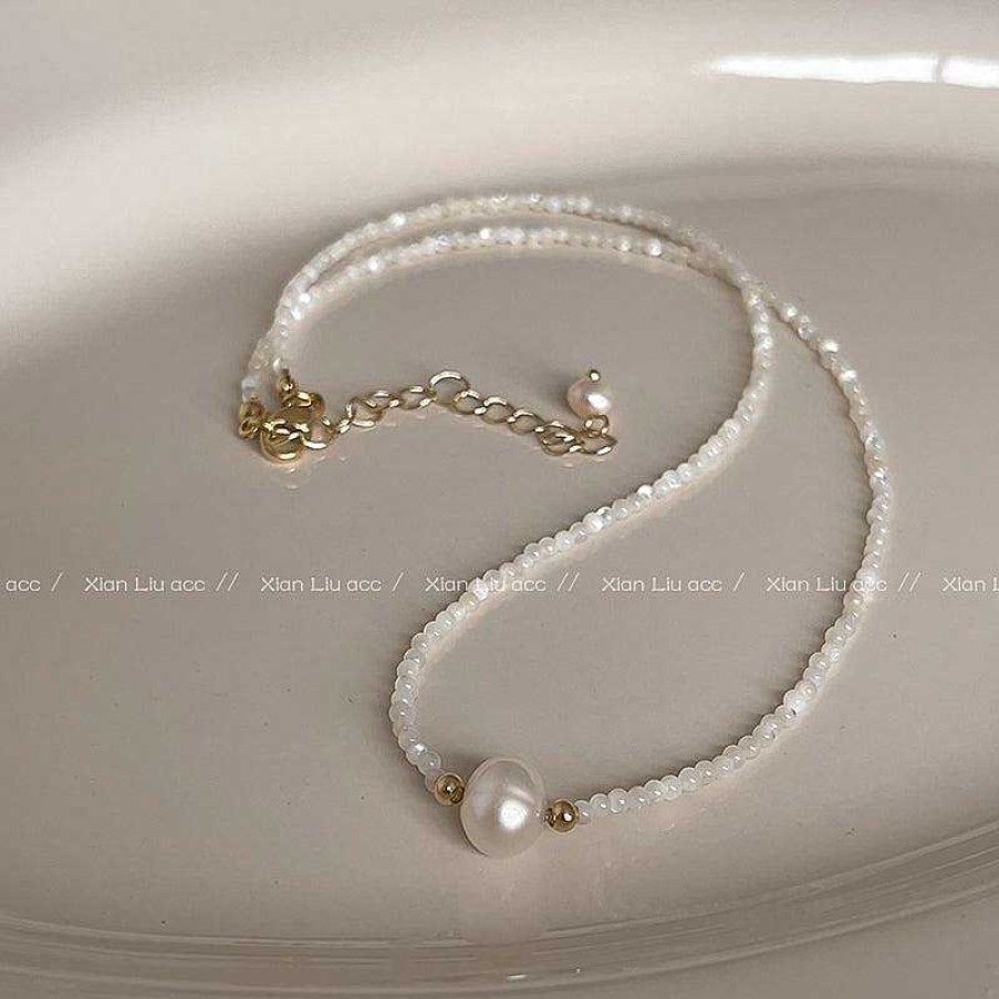 Women The Korean Fashion Necklaces | Pearl Necklace Gold