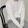 Clothing The Korean Fashion | Drapey Round Neck Bottoming Shirt