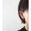 Women The Korean Fashion Earrings | Rose Ear Cuff Silver/1Pcs