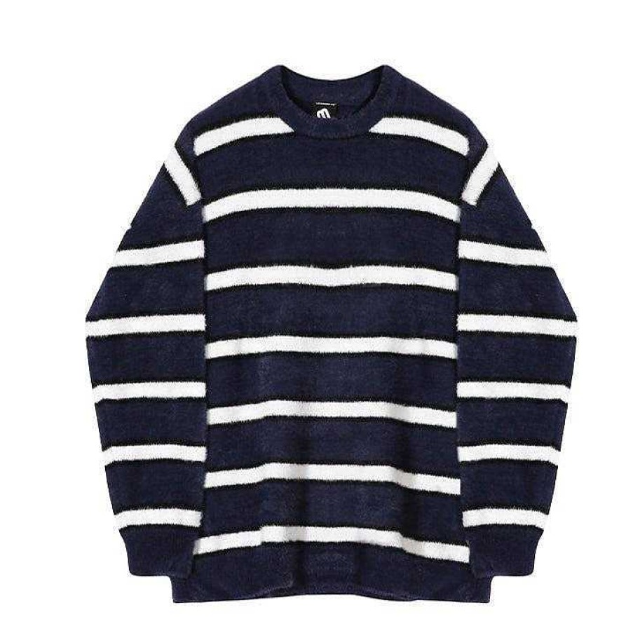 Clothing The Korean Fashion | Velvet Striped Sweater