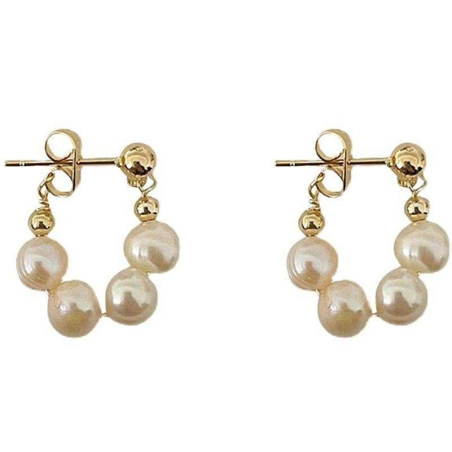 Women The Korean Fashion Earrings | Baroque Pearl Earrings Silver Needle