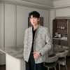 Clothing The Korean Fashion | Slim Fit Tweed Jacket Dark Apricot