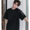 Clothing The Korean Fashion | Embroidered Round Neck T -Shirt