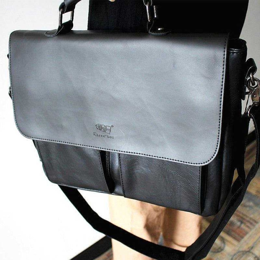 Accs & Bags & Shoes The Korean Fashion | Large Leather Laptop Bag