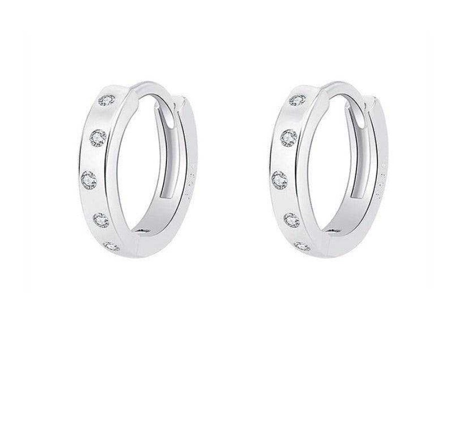 Accs & Bags & Shoes The Korean Fashion | Diamond Buckle Hoop Earrings