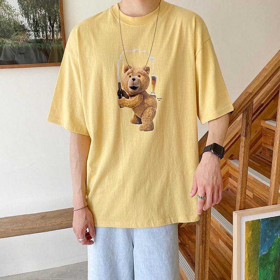 Clothing The Korean Fashion | Bear Print T-Shirt