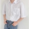 Clothing The Korean Fashion | Basic Thin Short-Sleeved Shirt