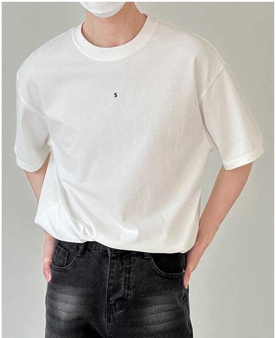 Clothing The Korean Fashion | Basic Thin Round Neck T-Shirt