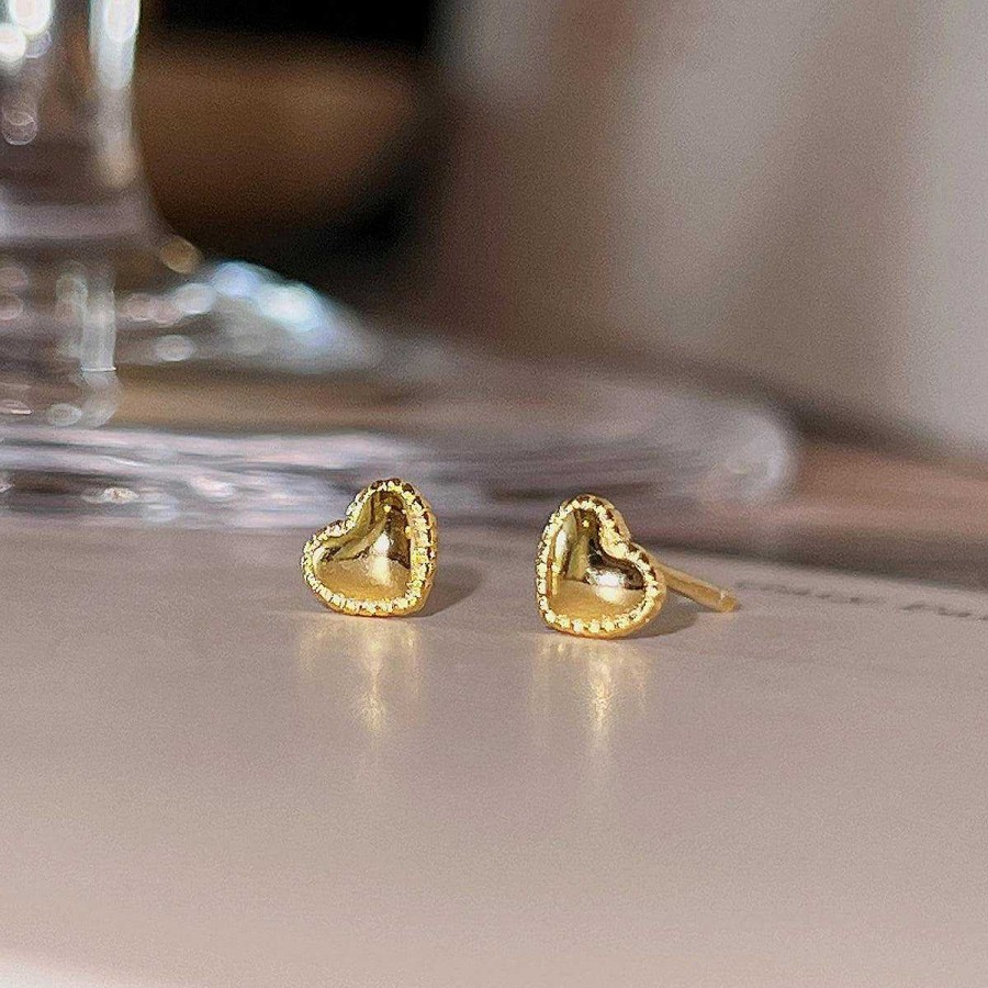 Women The Korean Fashion Earrings | Heart Stud Earrings