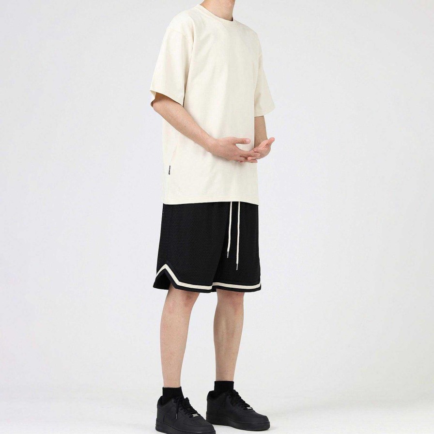 Clothing The Korean Fashion Slim Fit | Mesh Track Shorts Black