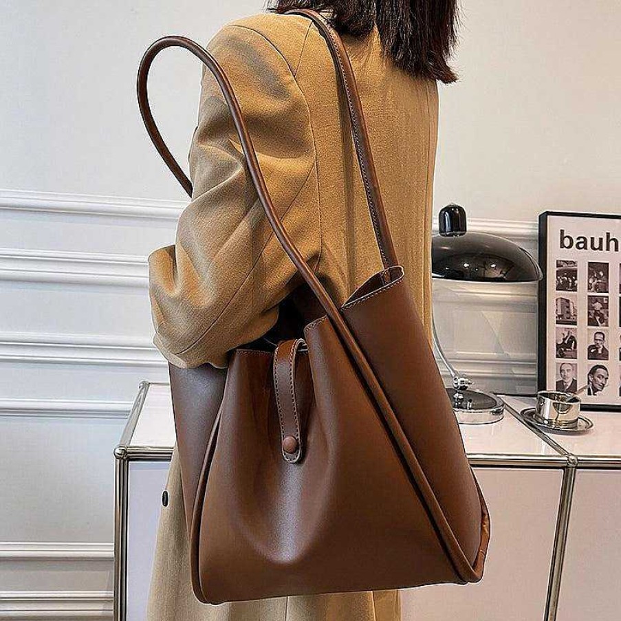 Women The Korean Fashion | Faux Leather Tote Bag