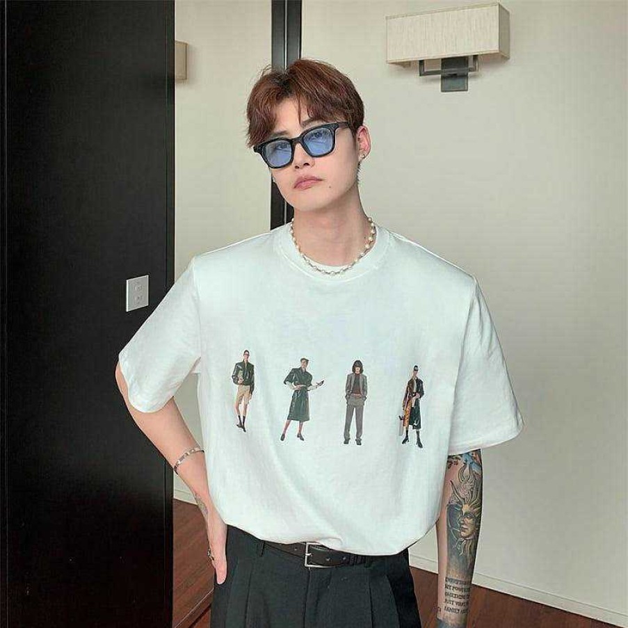 Clothing The Korean Fashion | Character Printed T-Shirt