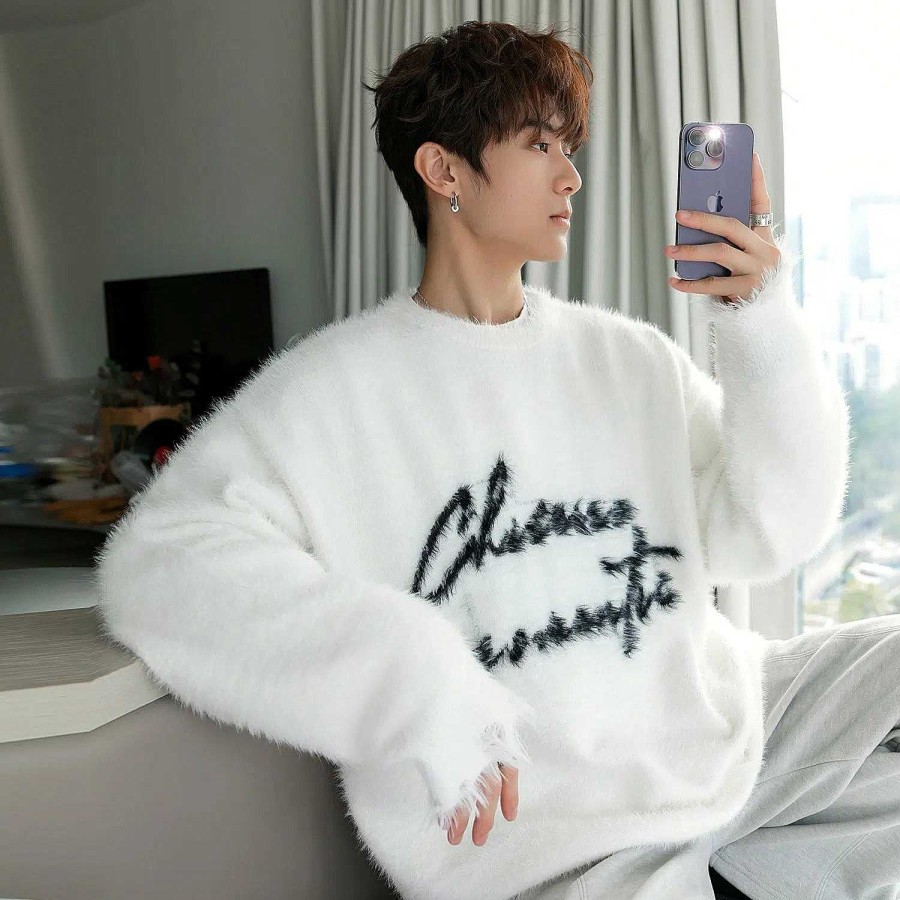 Clothing The Korean Fashion | Printed Letter Sweater