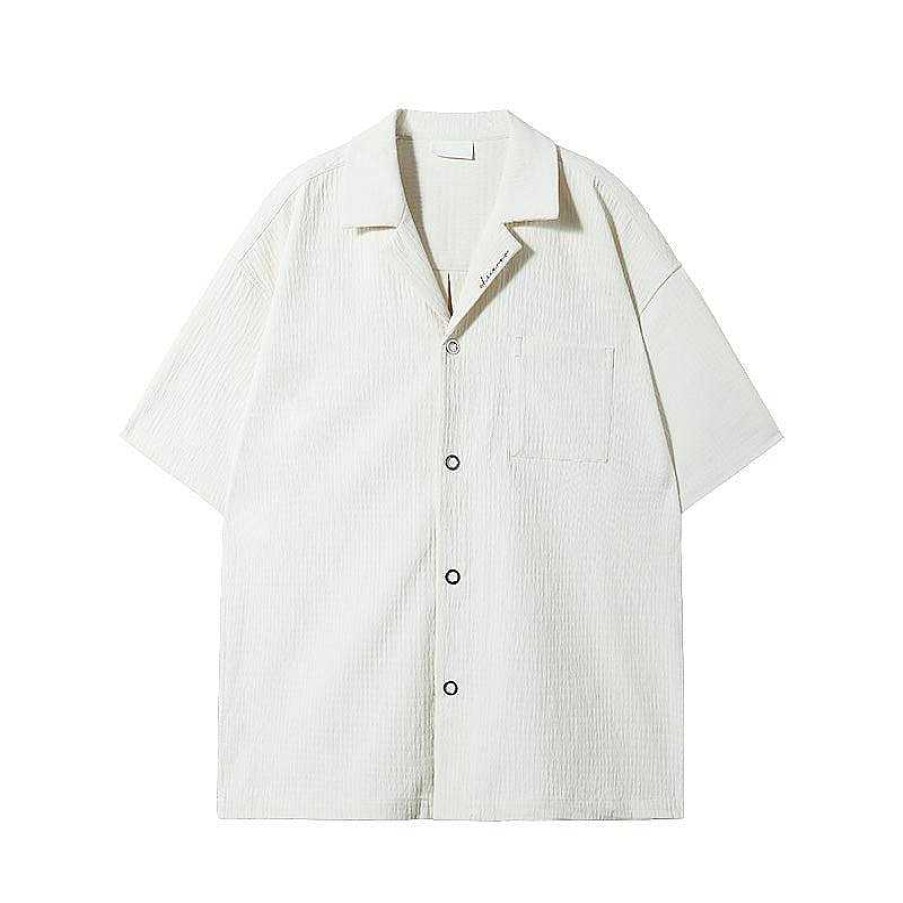 Clothing The Korean Fashion | Cuban Collar Shirt & Pleated Shorts