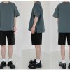 Clothing The Korean Fashion | Solid Color Minimalist Short-Sleeved T-Shirt