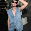 Clothing The Korean Fashion | V-Neck Sleeveless Denim Jacket Blue