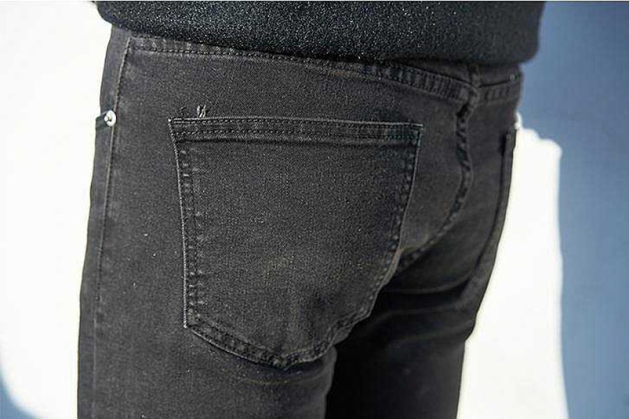 Clothing The Korean Fashion Jeans | Elastic Black Cropped Skinny Jeans