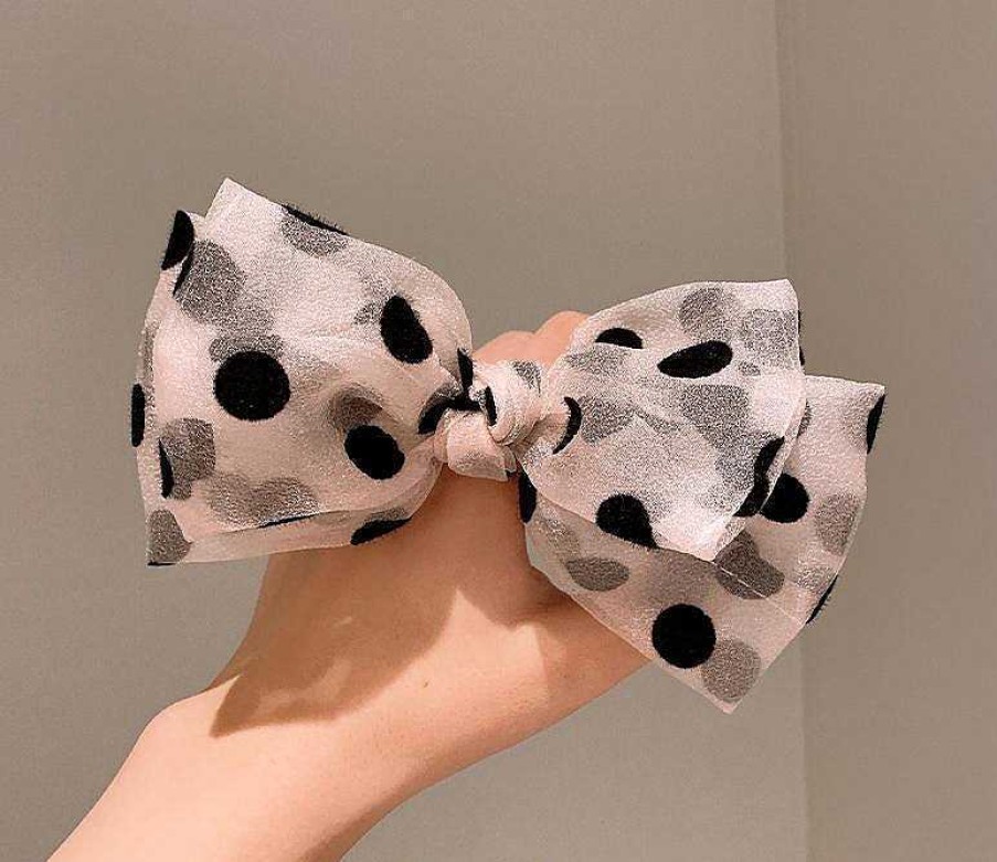 Women The Korean Fashion Hair Accessories | Polka Dot Bowknot Hairpin