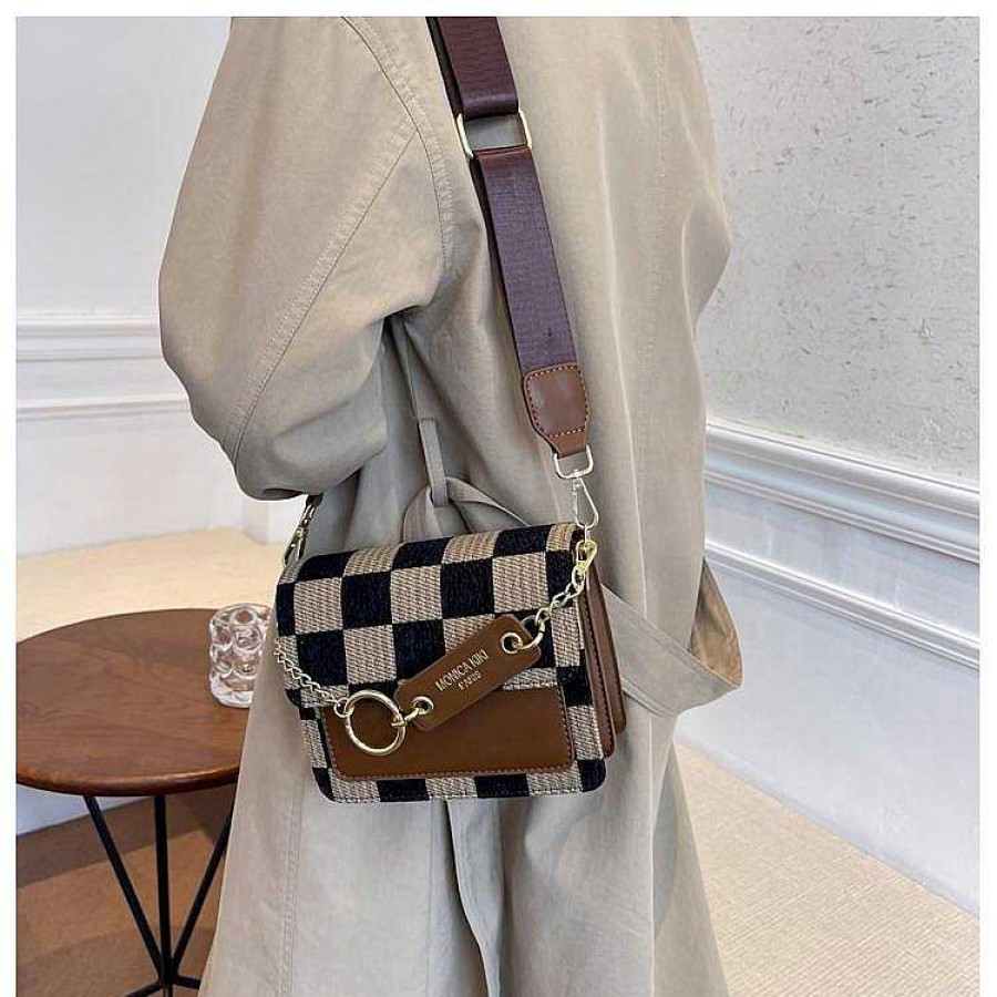 Women The Korean Fashion | Checkerboard Messenger Bag