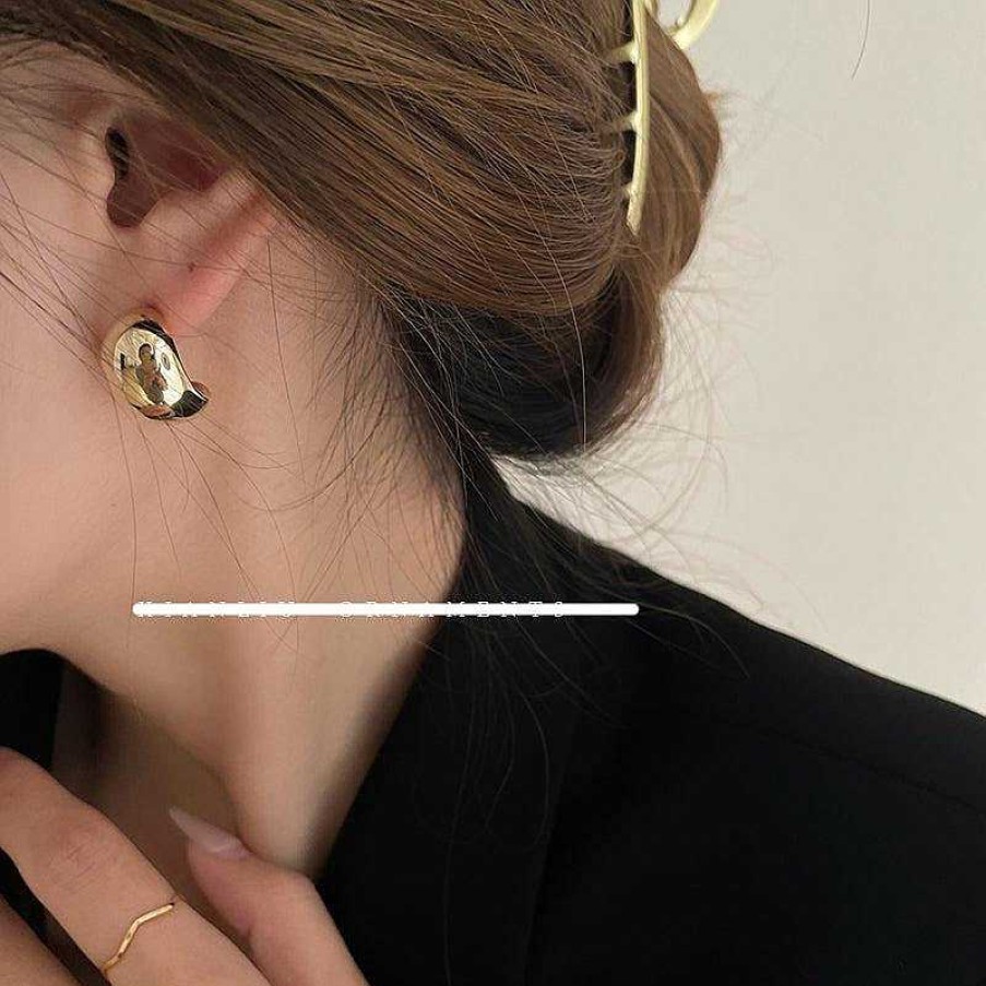 Women The Korean Fashion Earrings | Metal Teardrop Earrings