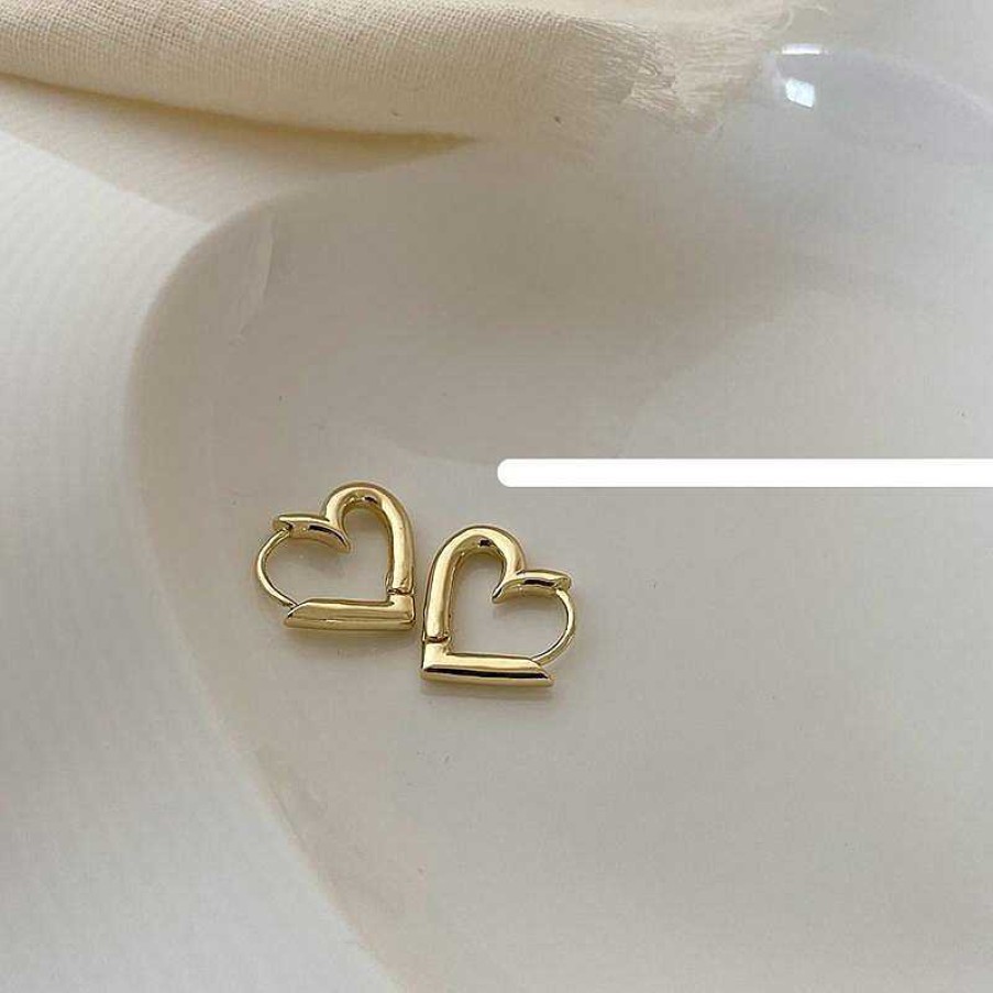 Women The Korean Fashion Earrings | Hollow Heart Shaped Earrings