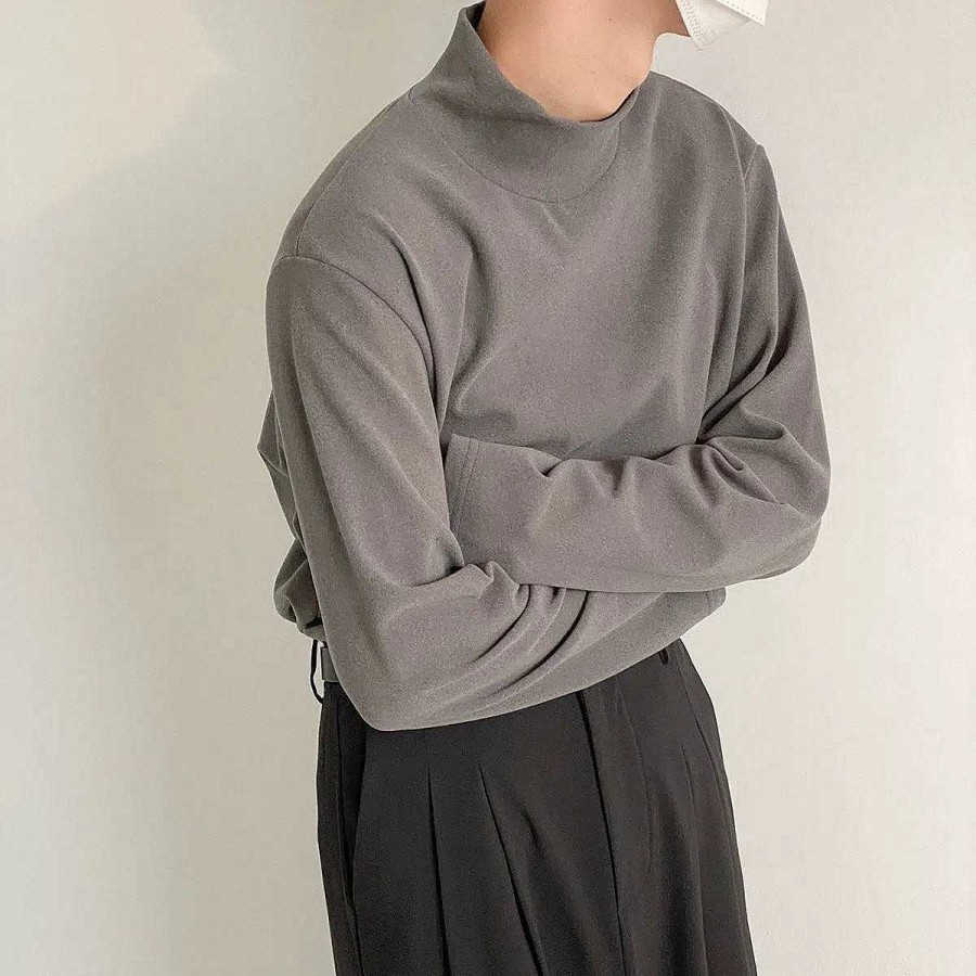 Clothing The Korean Fashion | Half Turtleneck Long Sleeve Bottoming Pullover