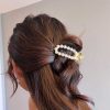 Women The Korean Fashion Hair Accessories | Pearl Hair Clip Gold