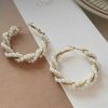 Women The Korean Fashion Earrings | Pearl Hoop Earrings Pearl Earrings