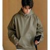 Clothing The Korean Fashion | Hooded Leather Sweatshirt