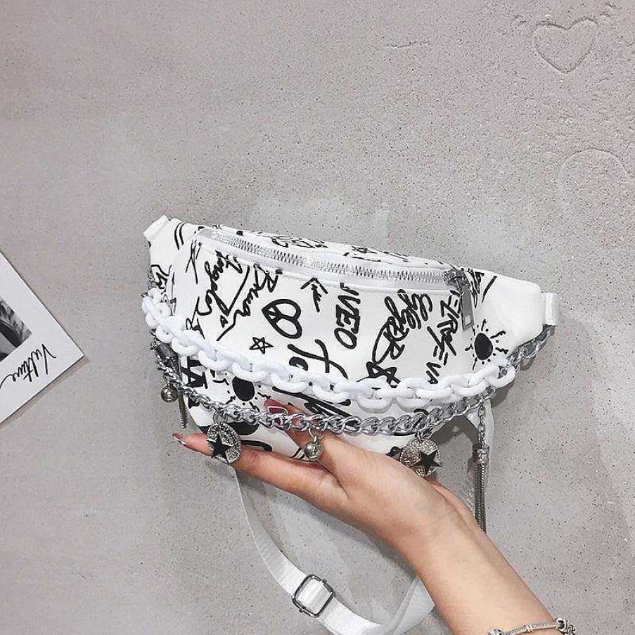 Women The Korean Fashion | Graffiti Chest Bag