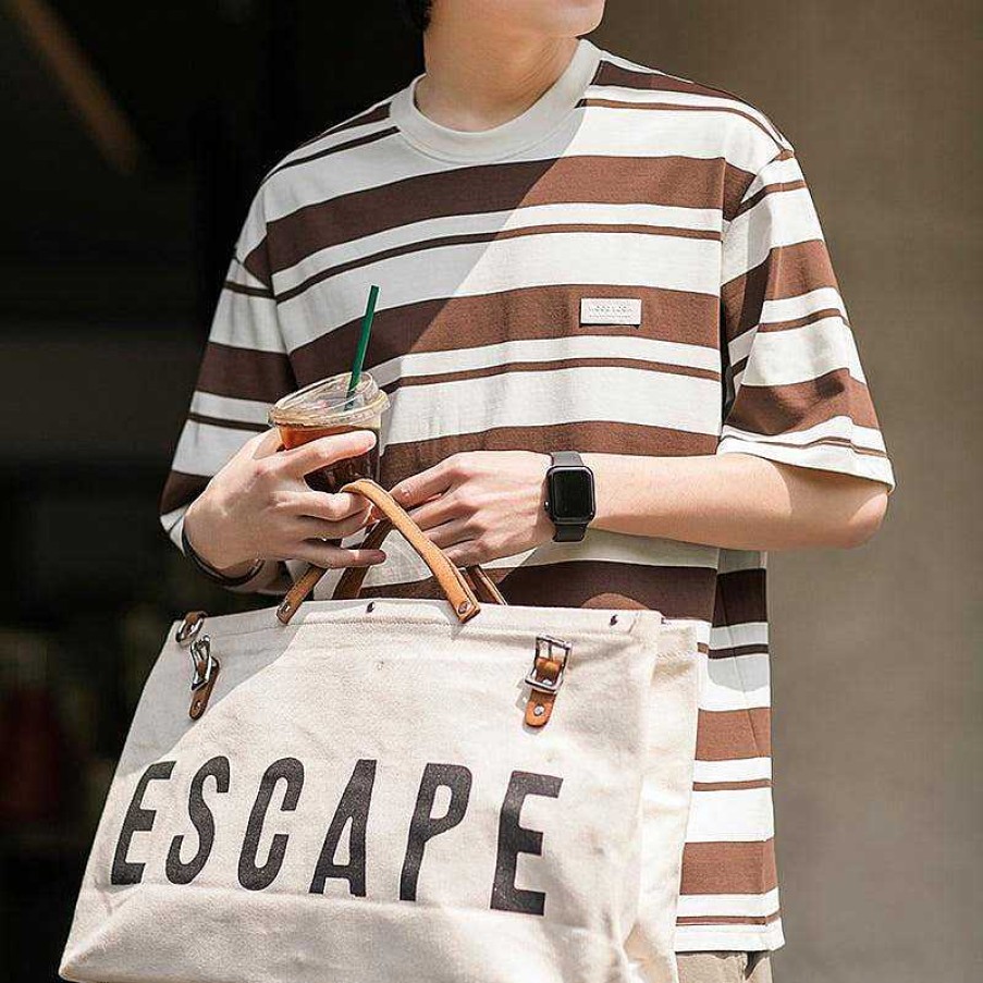 Clothing The Korean Fashion | Loose Fit Striped T-Shirt