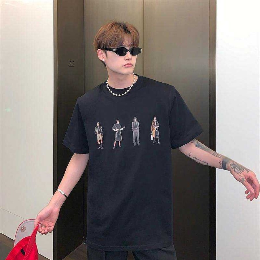 Clothing The Korean Fashion | Character Printed T-Shirt