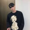 Clothing The Korean Fashion | Dalmatian Embroidered Sweater Black